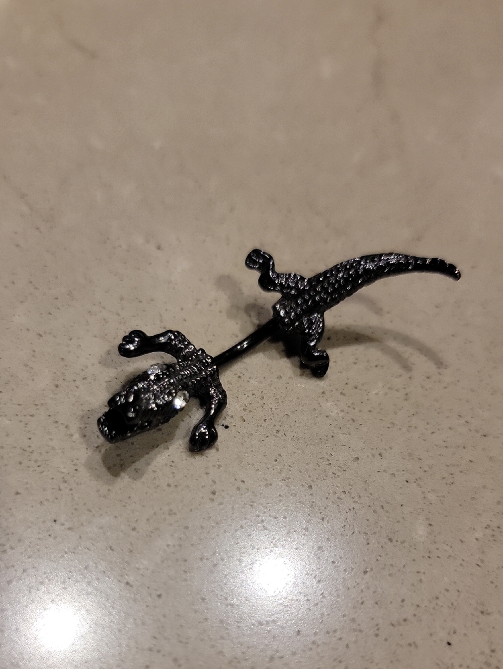 Black Alligator Reptile Belly Button Navel Cartilage Piercing 14G